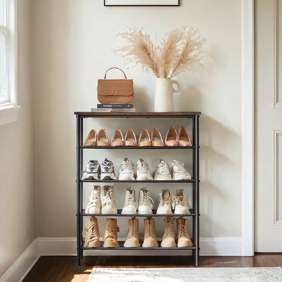 Schoenenrek met 5 niveaus voor 12-16 paar schoenen