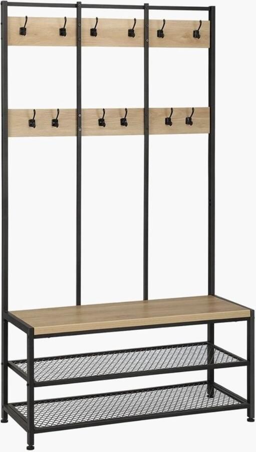 Schoenenrek 8 laags -Opbergsysteem 32 tot 36 Paar Schoenen Schoenenkast Kunststof Staal Zwart