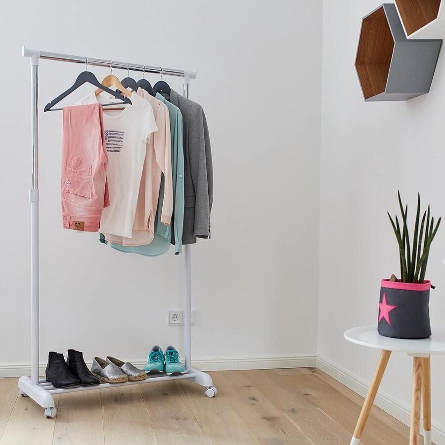 Schoenenrek met kapstok Kapstokstandaard halboom met schoenenopbergbank vrijstaande kapstok 84D x 44B x 101H centimeter