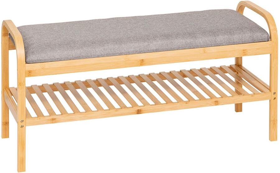 Schoenenrek met Zitkussen Caron Grijs