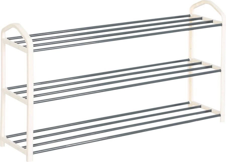 Schoenenrek Opbergrek Schoenen Schoenenkast Kast voor Schoenen Cream 2 Laags