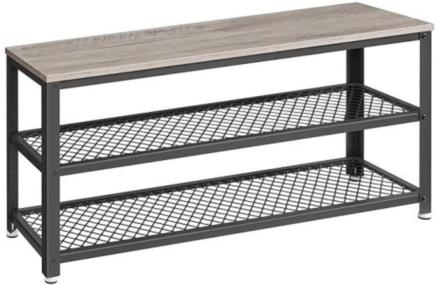 ZAZA Home Schoenenrek Urban Living Opbergrooster Industrieel design Greige-zwart