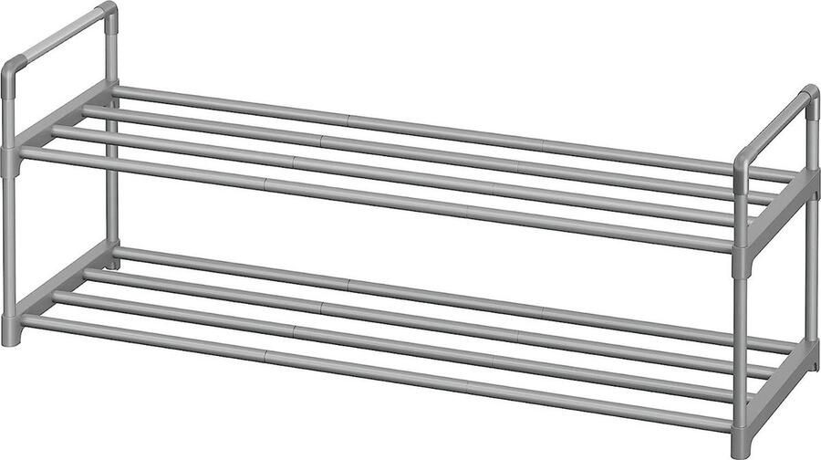 Schoenenrek Organizer Metaal Grijs 2 Niveaus 8 10 Paar Stapelbaar