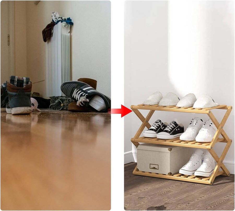 Schoenenrek planken schoenenstandaard hoog schoenenorganizer ruimtebesparend multifunctioneel 26 x 50 x 46 cm