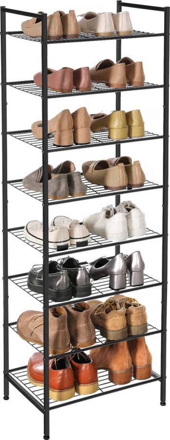 Schoenenrek planken schoenenstandaard hoog schoenenorganizer ruimtebesparend multifunctioneel 30 5D x 44 6W x 128 5H centimeter