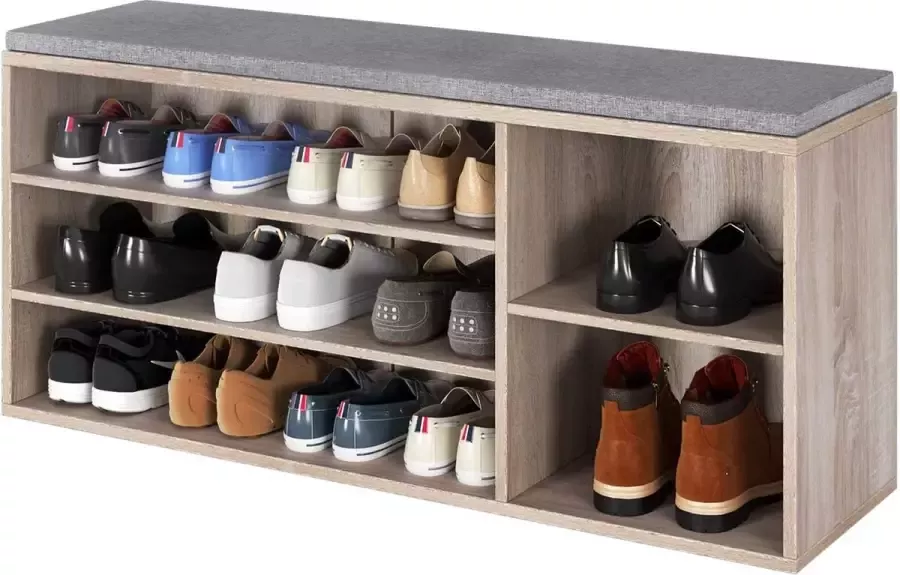 Loft Home Schoenenrek Schoenen Bankje Opbergrek Schoenen Schoenenkast Kast voor Schoenen Met Zitkussen