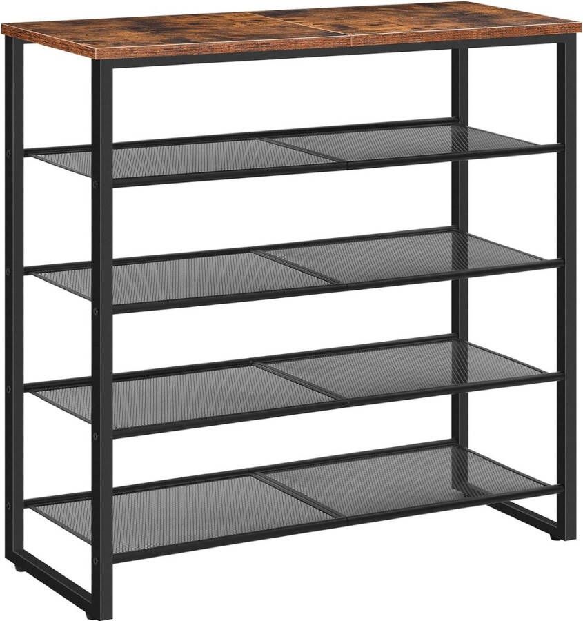 Schoenenrek Schoenenbank Schoenenrek Metaal 5 Verdiepingen 75 x 28.5 x 75 cm
