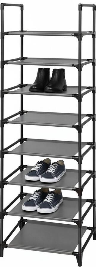 Schoenenrek schoenenkast 4 lagen Schoneneplank opbergrek Shoe Organizer Schoenen Smalle en hoge Schoenenrekken van Kunststof Showrek