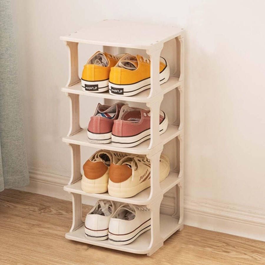 Schoenenrek Schoenenopslag Organisator Standplank Verwijderbaar bord Meerdere lagen Verticale schoenentoren voor thuis slaapzaal kantoor
