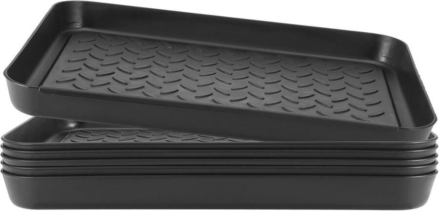 Schoenenrek Set 6 Stuks Afdruipmatten voor Schoenen Compact en Duurzaam 35x27 5 cm Zwart