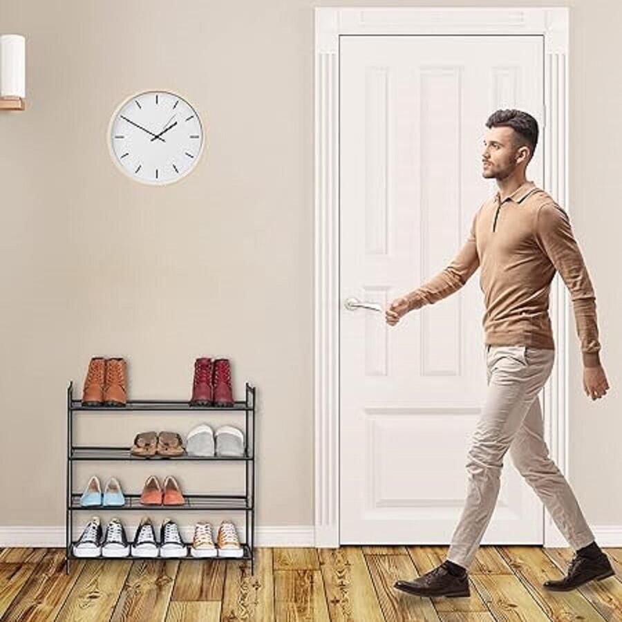 Schoenenrek stapelbare schoenenplank voor kast ingang 26D x 70W x 70H centimetres