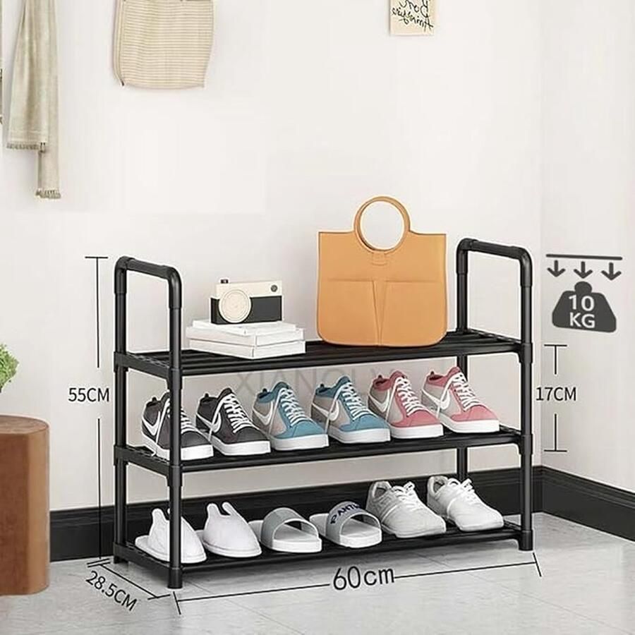 Schoenenrek stapelbare schoenenplank voor kast ingang 28D x 60W x 54H centimetres