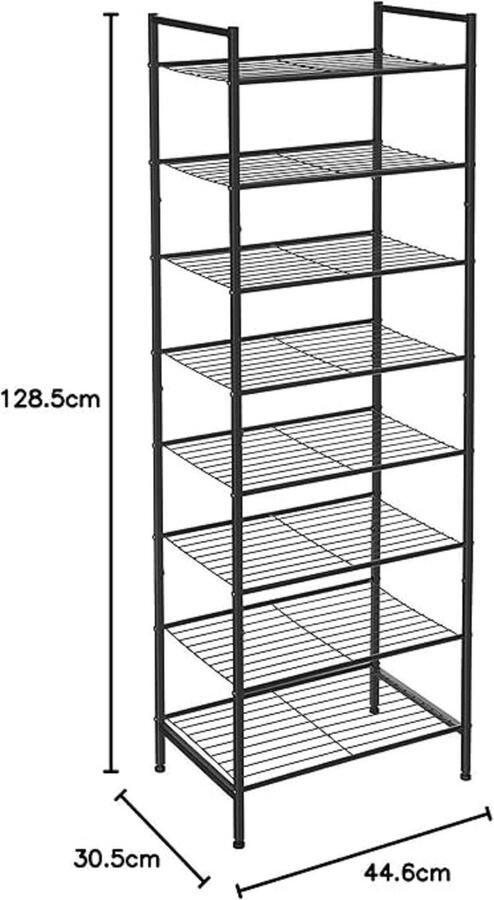 Schoenenrek stapelbare schoenenplank voor kast ingang 30.5D x 44.6W x 128.5H centimetres