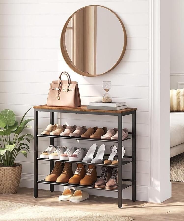 Schoenenrek stapelbare schoenenplank voor kast ingang 30D x 75W x 69H centimetres