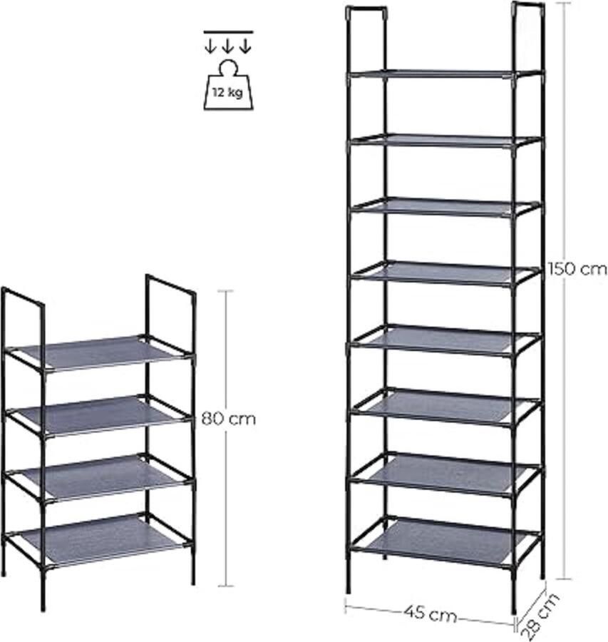 Schoenenrek stapelbare schoenenplank voor kast ingang 45 x 28 x 80