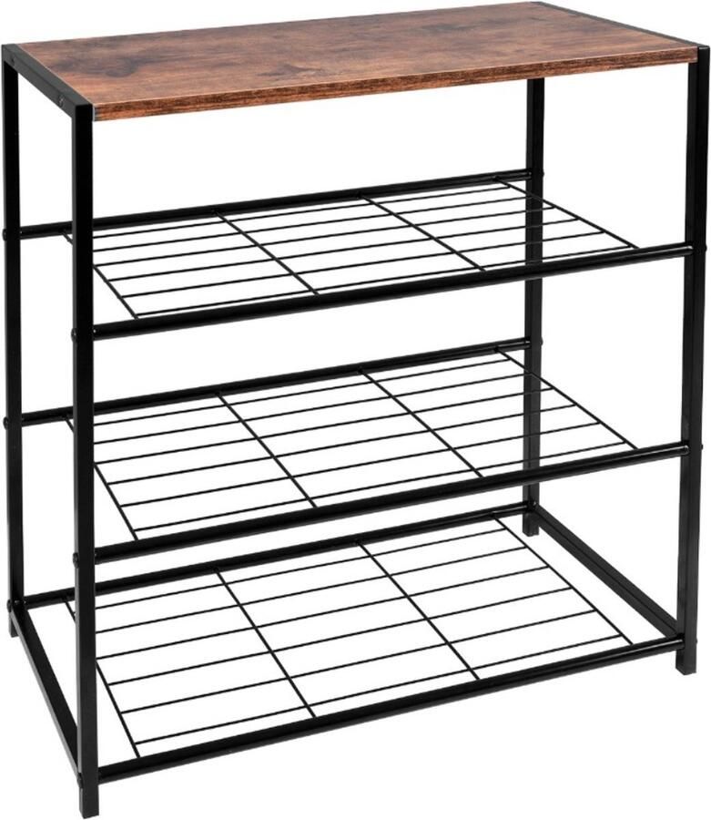 Bolt Edge Schoenenrek Vintage Voor 9 Paar Zwart