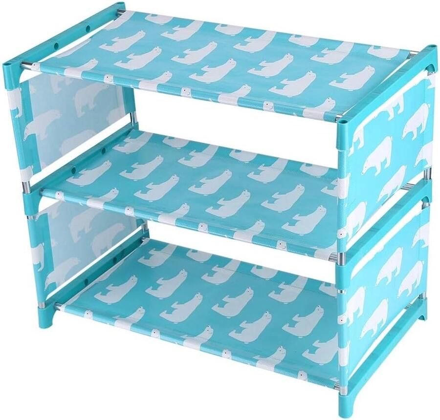 Schoenenrek voor Kinderen 3 Laags Schoen Organisator van Niet-geweven Stof