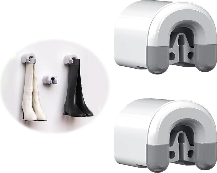 Zelfklevende Schoenenhouder Kunststof Ruimtebesparend Schoenenrek Laarzen Pantoffels 2 Stuks