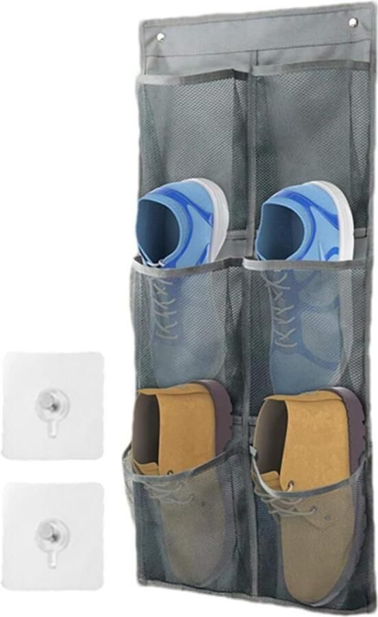 Schoenenzak Hangend 6 Vakken Schoenenrek Schoenenbank Schoenen Rek Deur Wand Muur Deurhanger Schoenrek Schoenkast Schoenenkast Sneaker Box Kast Schoen Organizer Opbergsysteem Schoenenbox
