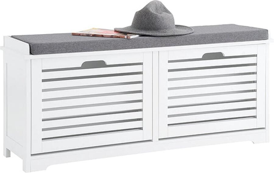 Schoenkast opslagorganisator Entryway bank zitkussen inbegrepen 60x49x29cm