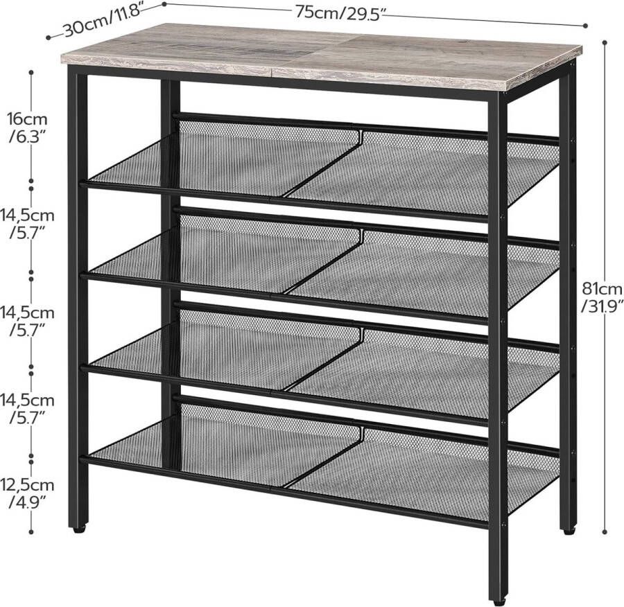 Schoenorganizer schoenenrek