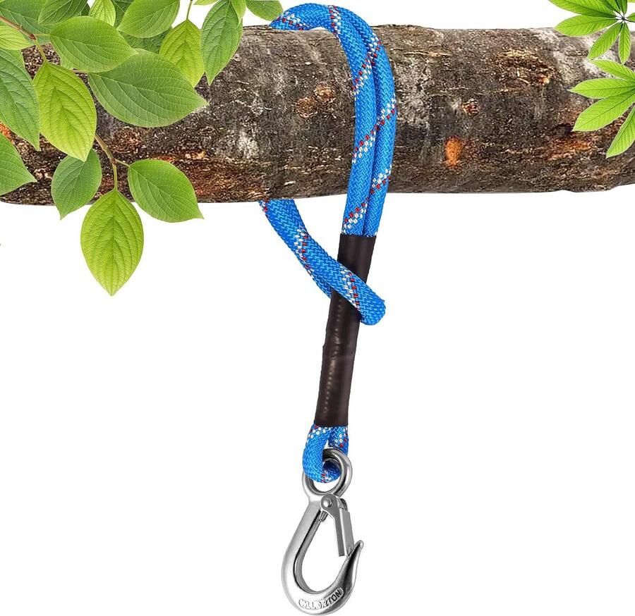 Schommelbevestiging touw hangmat hangstoel schommelophanging met 1 roestvrij staal zware belasting karabijnhaken voor outdoor-speelplaats schommels hangmat 0 5 m blauw
