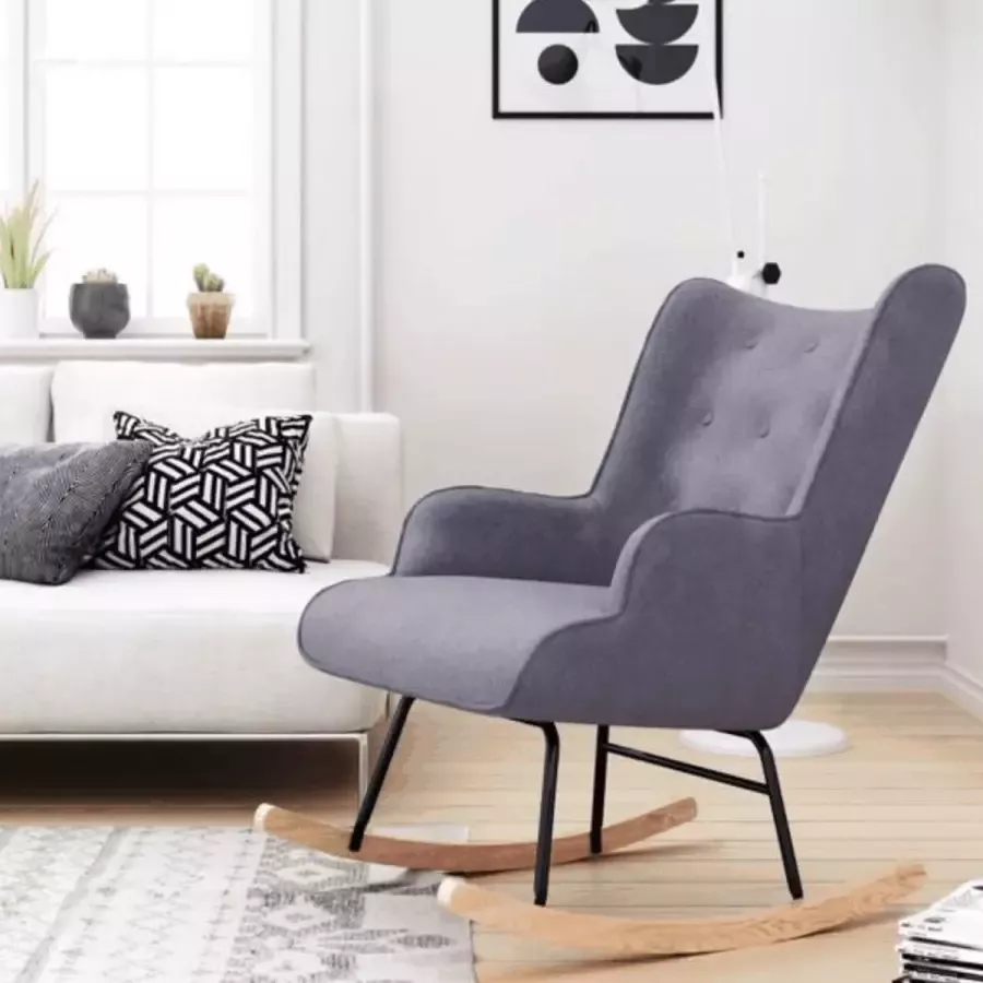 Schommelstoel Mama Grijs