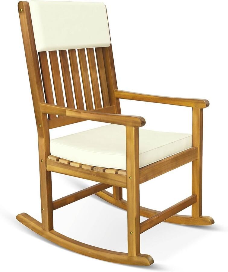 Schommelstoel met Kussen van Acaciahout voor Buiten en Tuin