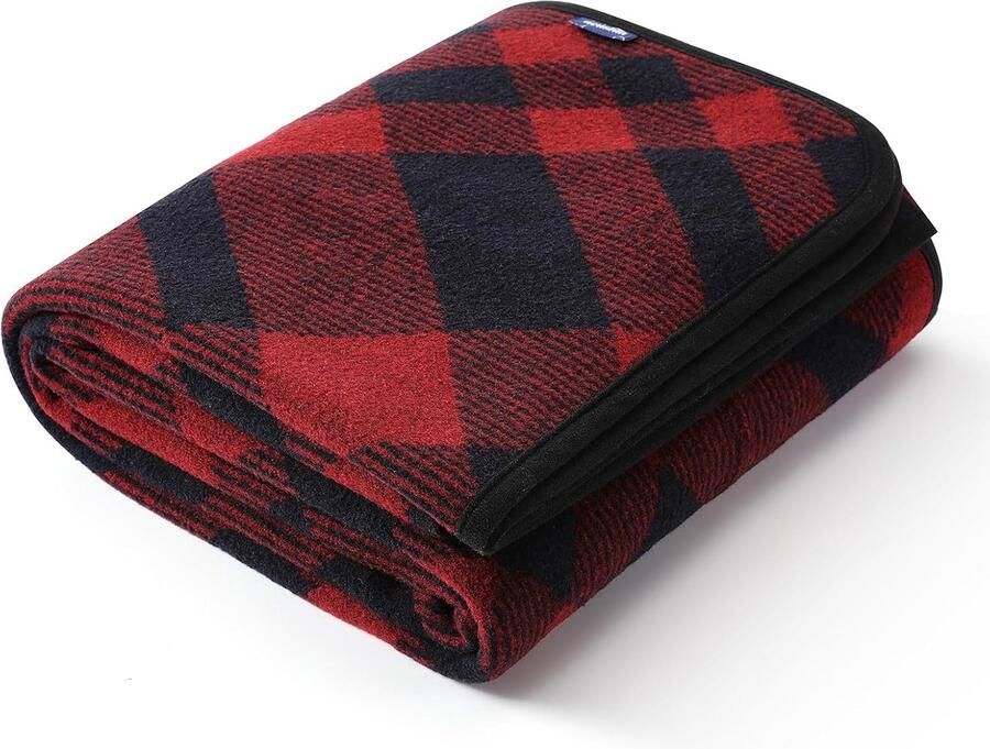 ACUSHLA Merino wol Schotse deken grote warme wasbare tartan deken woonkamer deken sprei voor bed bank auto kantoor picknick reizen alle seizoenen plaid (160 x 200cm|Schots geruit rood)