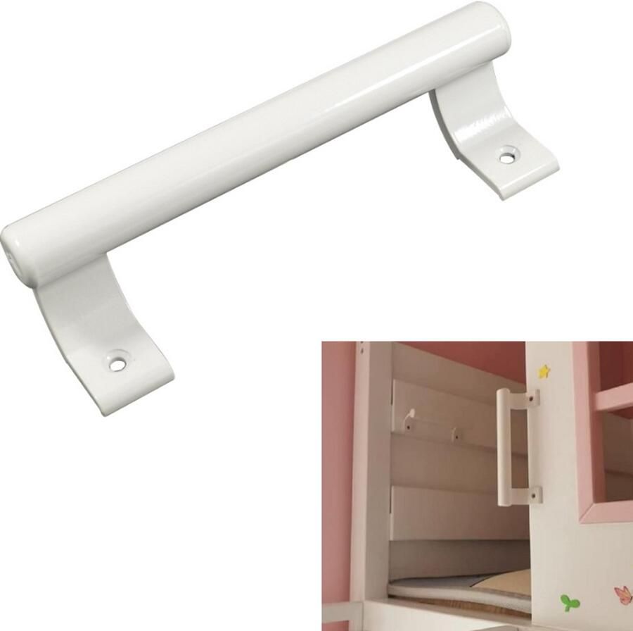 Schuifdeur komgreep Schuifdeurgreep Handgreep wit inclusief bevestigingsbouten Meubelhandvat Meubel Handvat Deurbeslag Aluminiumlegering solide en eenvoudig te Schuifdeurgreep 20cm 1stuk