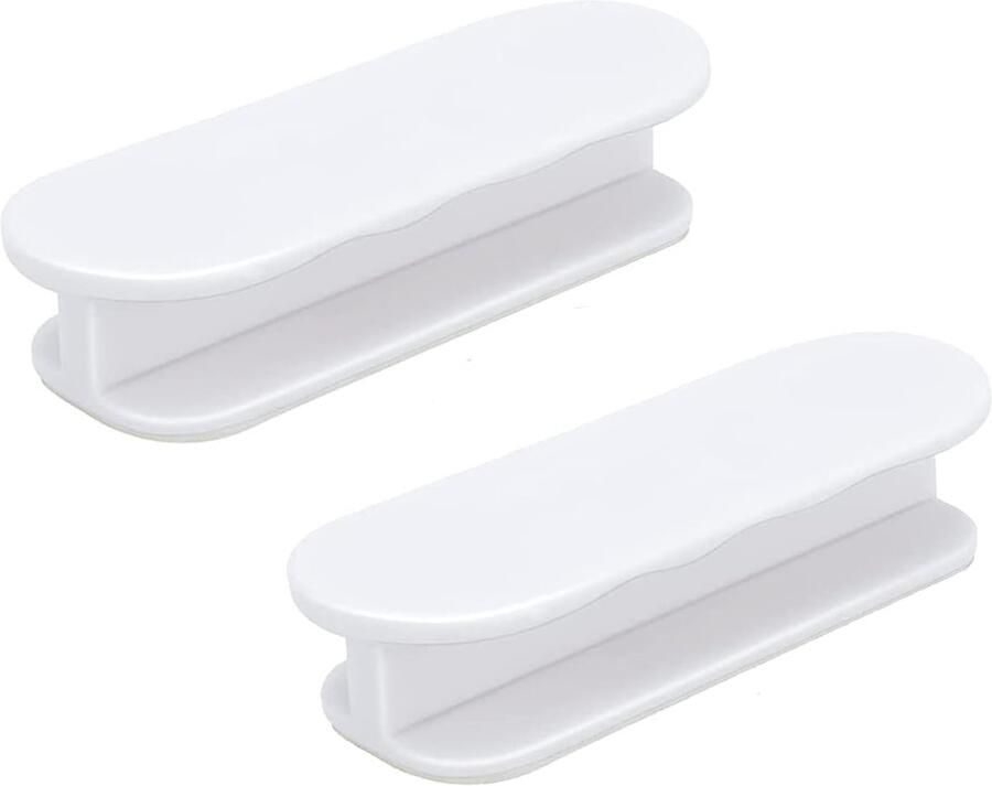 Schuifdeurgreep 2 Stuks Kastgrepen Ladegrepen Deurgrepen Handgrepen Kast Deurknop Meubel Handvat Zelfklevende deurgrepen Meubelbeslag Zonder Boren Geschikt voor Keuken Schuifdeur Balkondeur Wit
