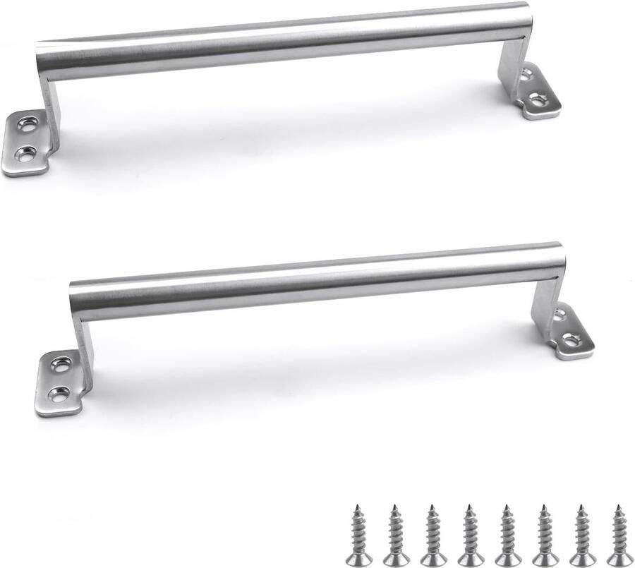 Schuifdeurgreep 2 stuks zilveren meubelgreep garagedeurgreep met verdikte basis voor kastdeuren schuurdeuren schuifdeuren en andere meubels