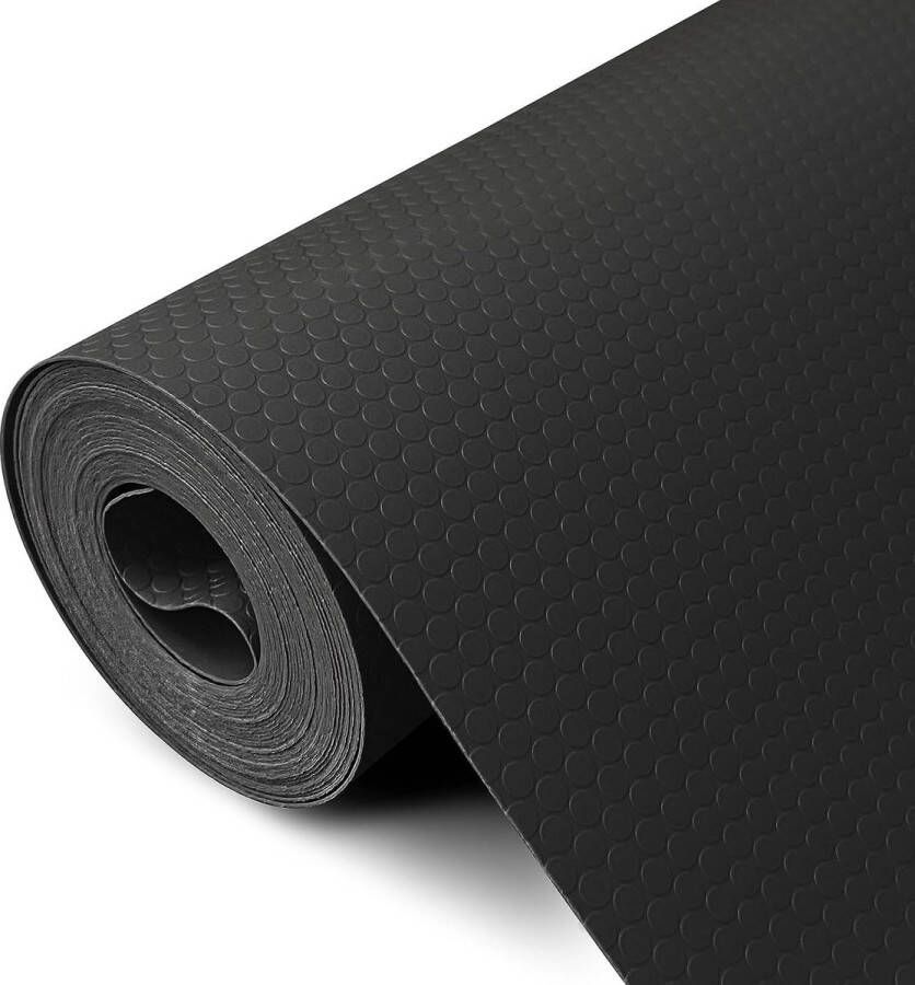 Schuifladenmat Plankvoeringen Keukenkast Lade 45x600cm waterdicht op maat te snijden voor koelkastplanken (zwart 45x600cm)