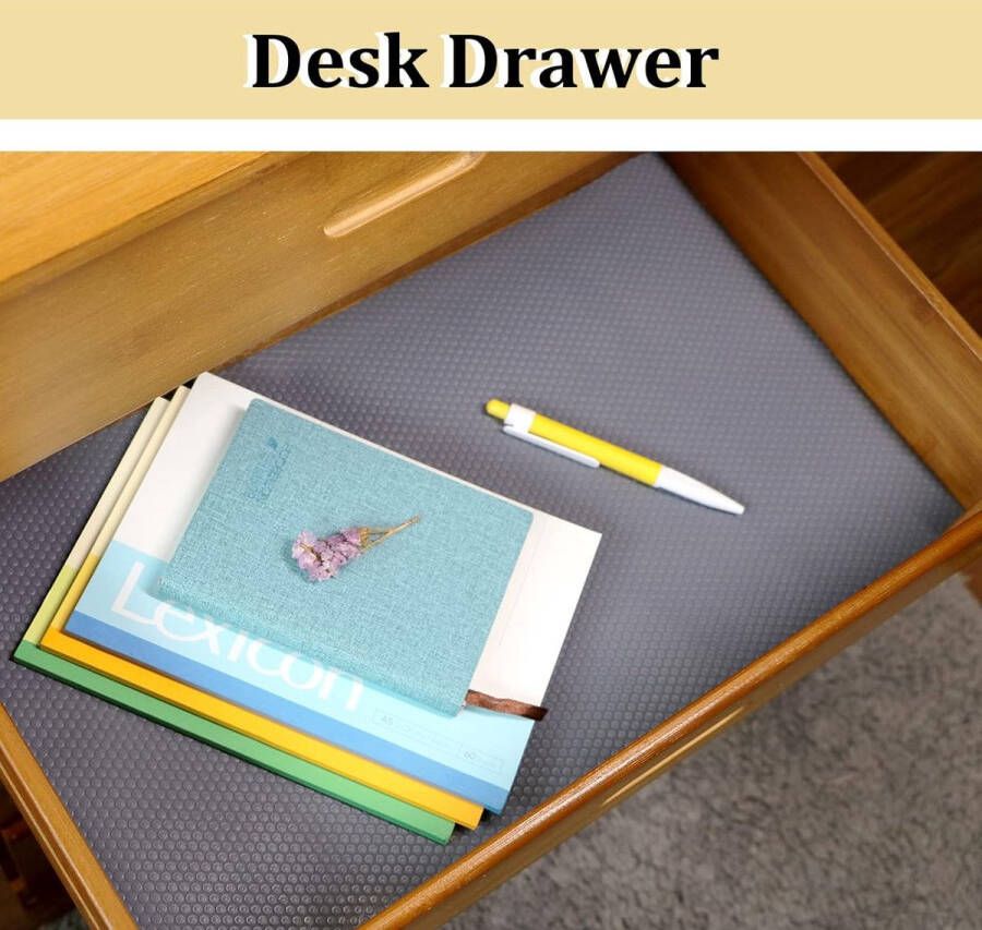 Schuifladenmat Plankvoeringen Keukenkast Lade 50x600cm waterdicht op maat te snijden voor koelkastplanken (grijs 50x600cm)