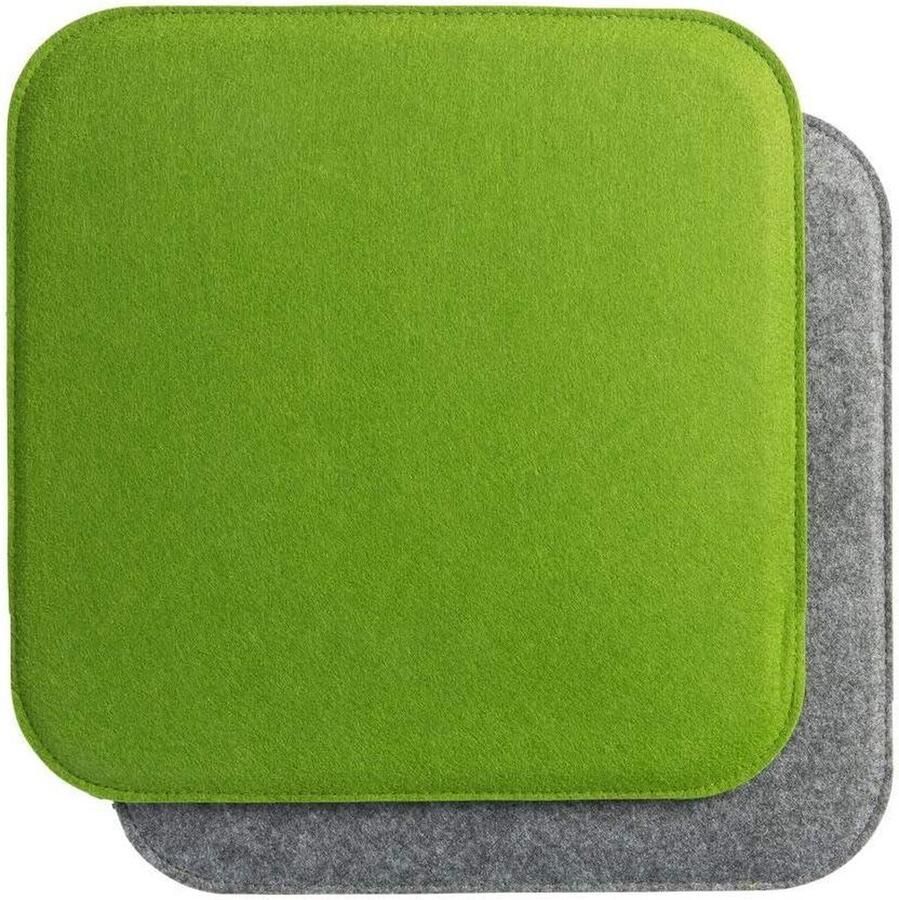 Schuimkern zitkussen van vilt set van 2 tweekleurig stoel bank & kruk huis en tuin