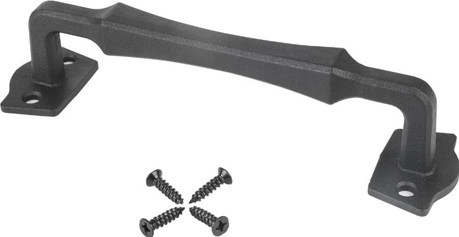 Schuurdeurgreep zwarte schuifdeurgreep krachtige schuurdeurgreep 250 mm kastgrepen Inclusief schroeven Handgrepen Kast Deurbeslag Onderdelen Meubel Handvat Keukengreep Meubelbeslag voor keuken slaapkamer garages schuren