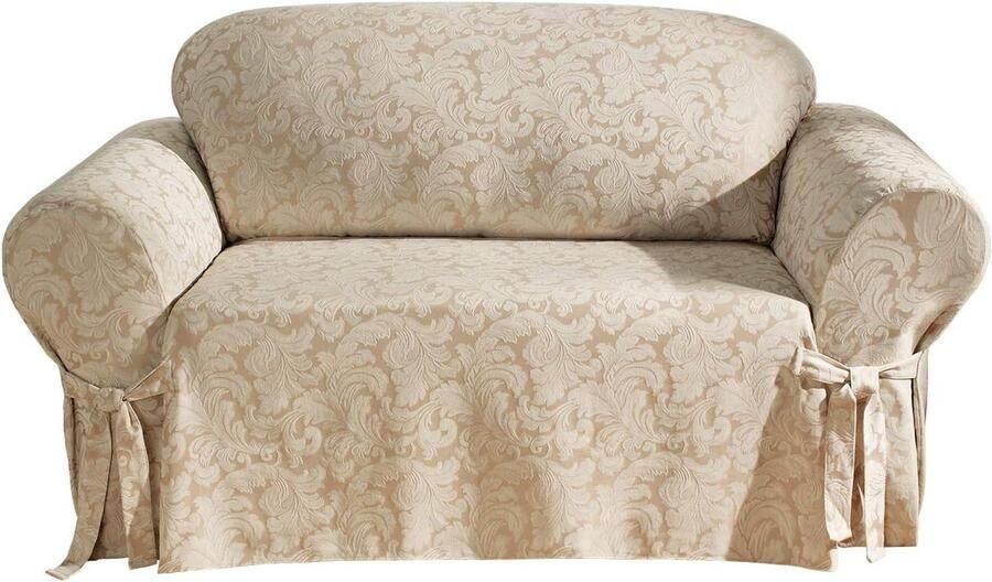 Scroll 1-delig Sofa Slipcover Bordeaux Red