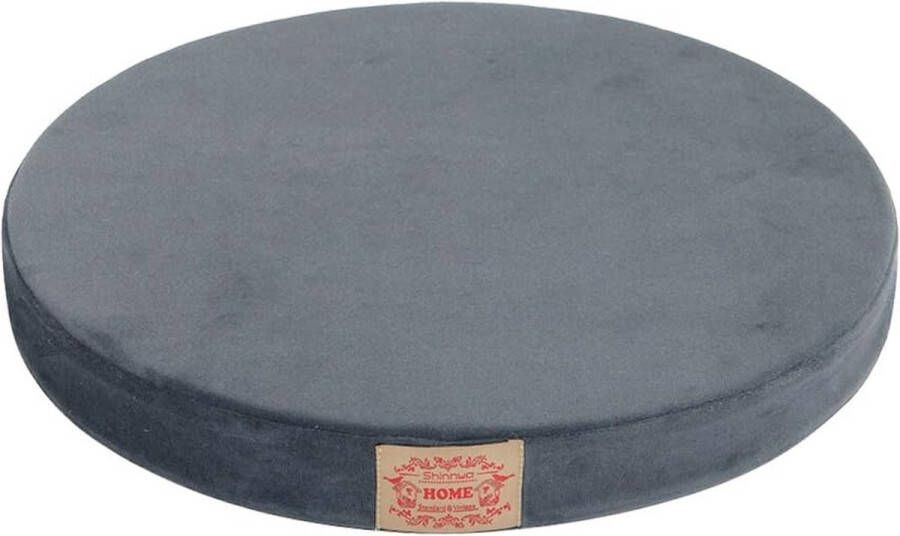 Seat Cushion Memory Foam Round Chair Cushion Washabar Washable Removable Seat Cushion for Indoor Outdoor Office Chair Black 16 Inches (Grey)