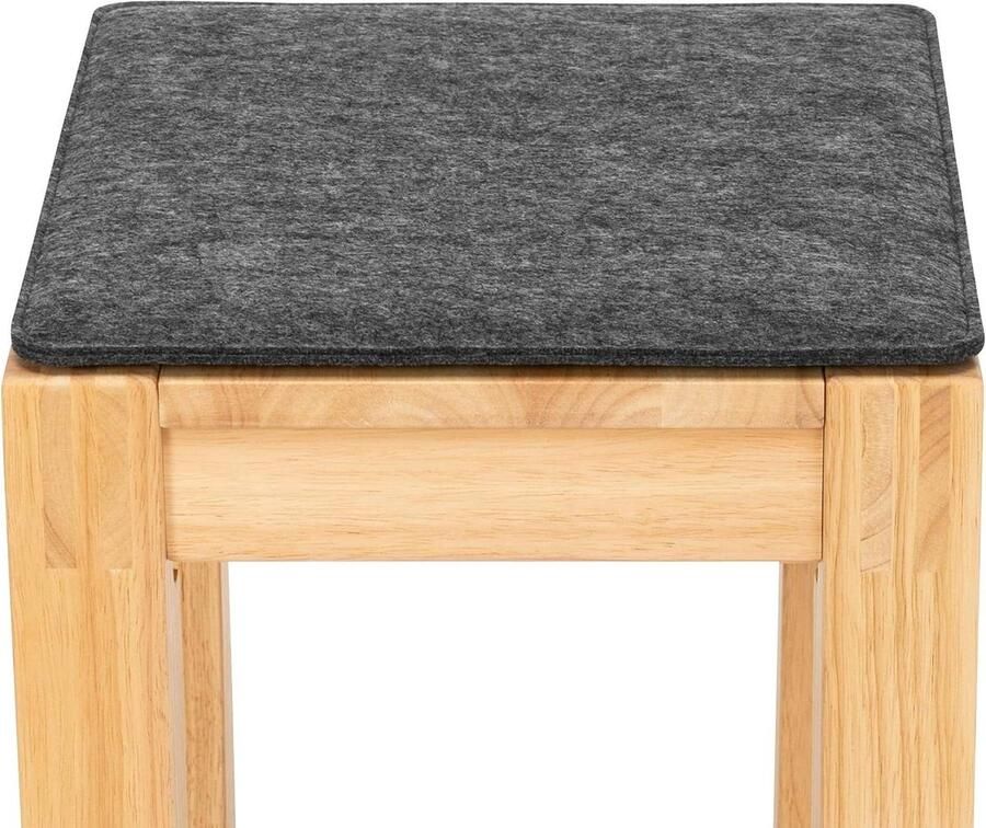 Seat Cushion Set of 2 Dark Grey Rectangular Choice of Colours and Shapes 35 x 35 cm Indoor Outdoor Seat Cushion Decoration for Any Chair in the Living Room Dining Room Garden Chair Balcony Felt