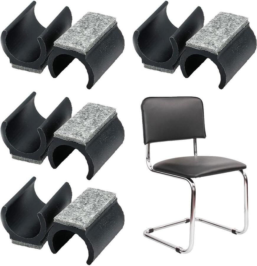 Seat gliders cantilevers chair glides for tiles glides for chairs with a diameter of 22-25 mm felt caps for cantilever chairs protects tile floors wooden floors and reduces