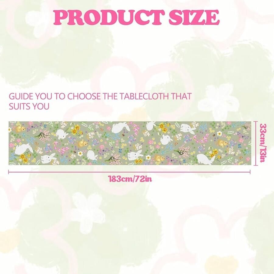 Seizoensgebonden tafelloper lente decoratie 1 stuk katoen