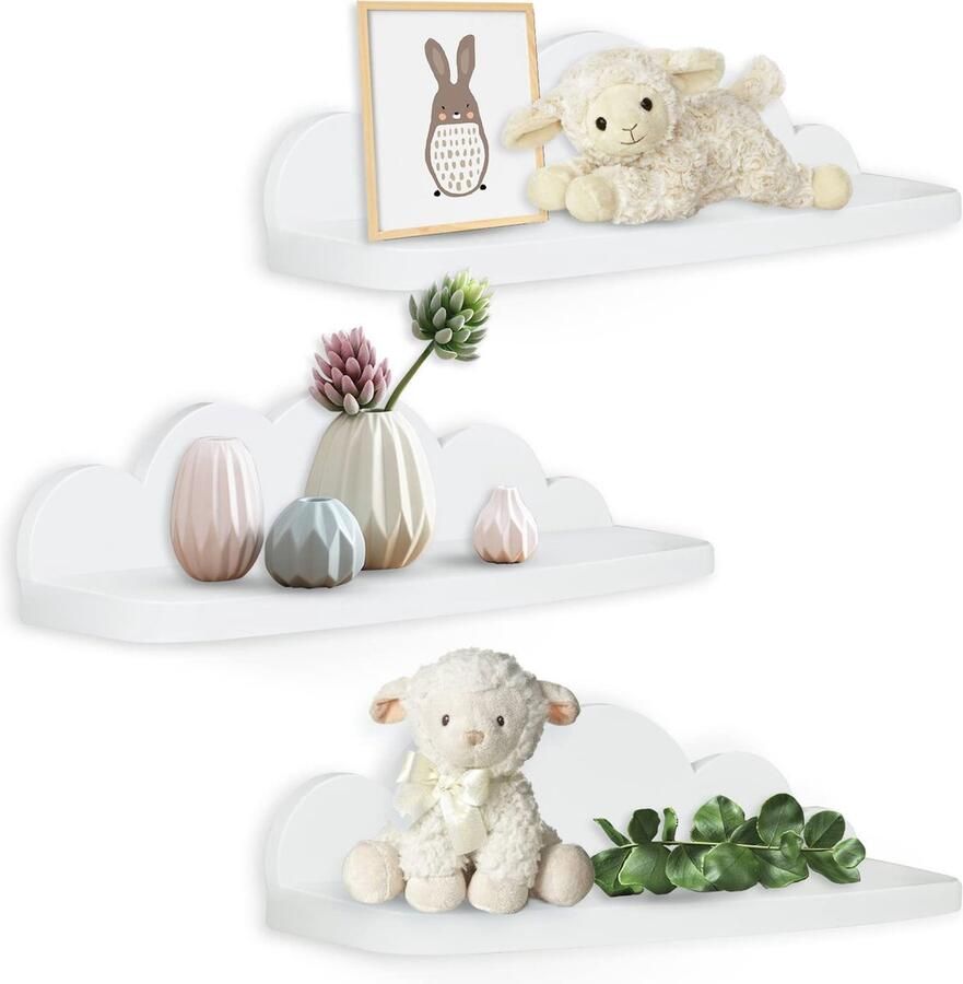 Selbro Creatieve Zwevende Wandplanken Set van 3 voor Kamers
