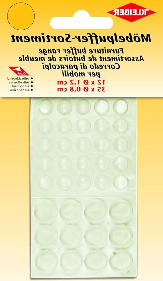 Self-adhesive furniture buffers 12 x 1.2 cm 35 x 0.8 cm 16 x 9 x 3 cm pack of 63 buffers