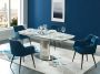 Set eetkamer: Tafel TALICIA + 4 stoelen PEGA Wit & blauw L 180 cm x H 75 cm x D 90 cm - Thumbnail 2