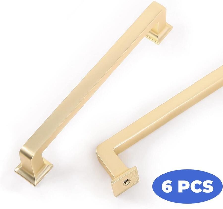 Set geborstelde messing keukenkastgrepen 128 mm (5) gouden moderne kast- en ladegrepen