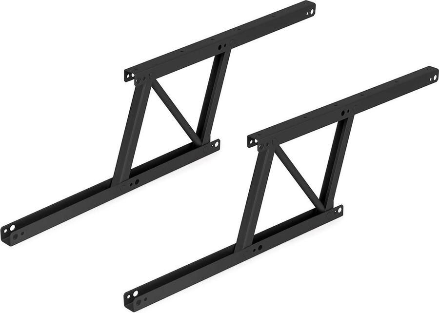Set Hefmechanismen voor Salontafels Staal Bicolor 2 stuks Zwart gelakt