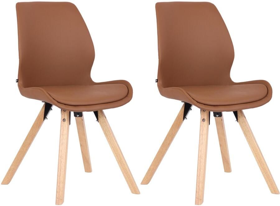 Set Kuipstoelen Bezoekerstoelen Comfortabele Zithouding Polypropyleen & Kunstleder