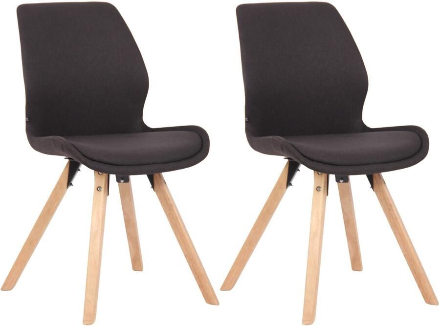 Set Kuipstoelen Bezoekerstoelen Comfortabele Zithouding Polypropyleen & Kunstleder