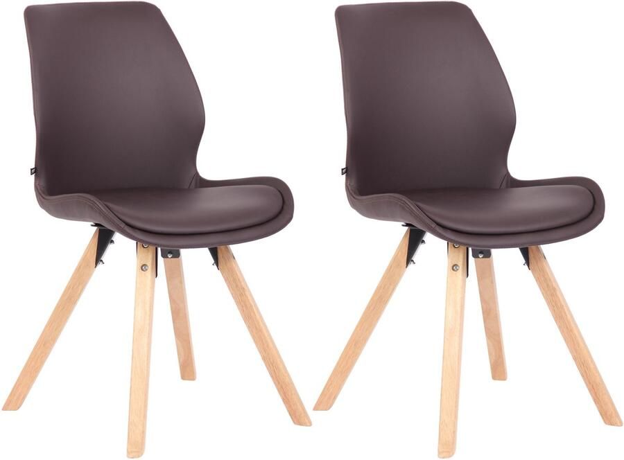 Set Kuipstoelen Bezoekerstoelen Comfortabele Zithouding Polypropyleen & Kunstleder