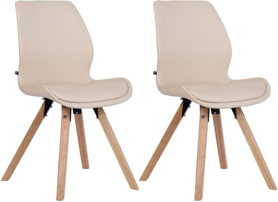 Set Kuipstoelen Bezoekerstoelen Comfortabele Zithouding Polypropyleen & Kunstleder